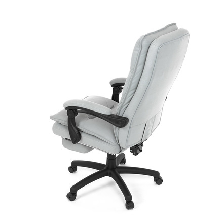 Kancelářské židle Autronic Kancelářské židle s podnožkou, světle šedá látka, PC mechanismus s aretací (KA-Y350 SIL) (16)