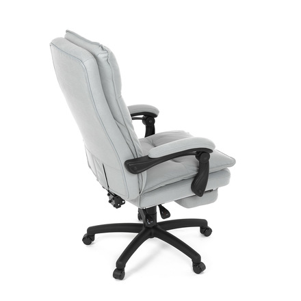 Kancelářské židle Autronic Kancelářské židle s podnožkou, světle šedá látka, PC mechanismus s aretací (KA-Y350 SIL) (20)