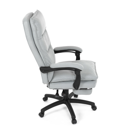 Kancelářské židle Autronic Kancelářské židle s podnožkou, světle šedá látka, PC mechanismus s aretací (KA-Y350 SIL) (21)