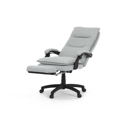 Kancelářské židle Autronic Kancelářské židle s podnožkou, světle šedá látka, PC mechanismus s aretací (KA-Y350 SIL) (25)