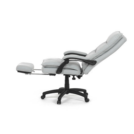 Kancelářské židle Autronic Kancelářské židle s podnožkou, světle šedá látka, PC mechanismus s aretací (KA-Y350 SIL) (27)