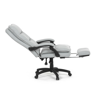 Kancelářské židle Autronic Kancelářské židle s podnožkou, světle šedá látka, PC mechanismus s aretací (KA-Y350 SIL) (30)