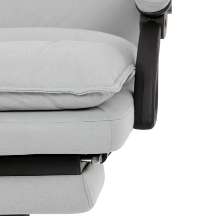 Kancelářské židle Autronic Kancelářské židle s podnožkou, světle šedá látka, PC mechanismus s aretací (KA-Y350 SIL) (34)