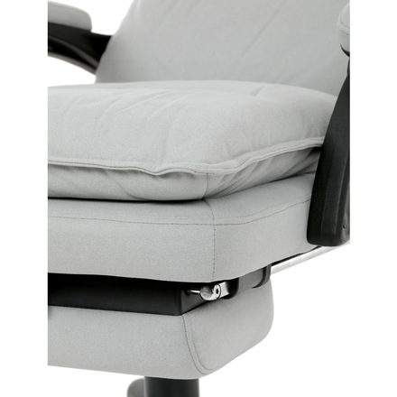 Kancelářské židle Autronic Kancelářské židle s podnožkou, světle šedá látka, PC mechanismus s aretací (KA-Y350 SIL) (35)