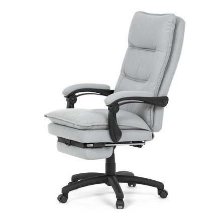 Kancelářské židle Autronic Kancelářské židle s podnožkou, světle šedá látka, PC mechanismus s aretací (KA-Y350 SIL) (3)