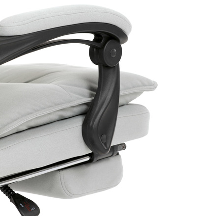 Kancelářské židle Autronic Kancelářské židle s podnožkou, světle šedá látka, PC mechanismus s aretací (KA-Y350 SIL) (41)