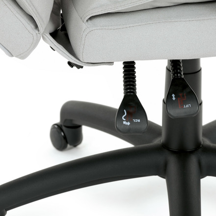 Kancelářské židle Autronic Kancelářské židle s podnožkou, světle šedá látka, PC mechanismus s aretací (KA-Y350 SIL) (46)