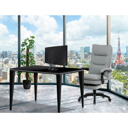 Kancelářské židle Autronic Kancelářské židle s podnožkou, světle šedá látka, PC mechanismus s aretací (KA-Y350 SIL) (51)