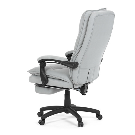 Kancelářské židle Autronic Kancelářské židle s podnožkou, světle šedá látka, PC mechanismus s aretací (KA-Y350 SIL) (5)