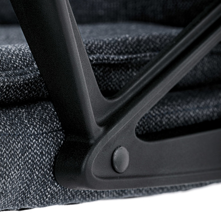 Kancelářské křeslo Autronic Kancelářské křeslo, černá látka, kovový kříž, kolečka na tvrdé podlahy (KA-Y348 BK2) (29)