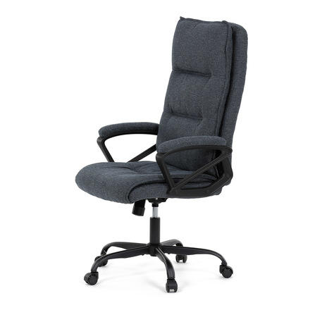 Kancelářské křeslo Autronic Kancelářské křeslo, černá látka, kovový kříž, kolečka na tvrdé podlahy (KA-Y348 BK2) (3)