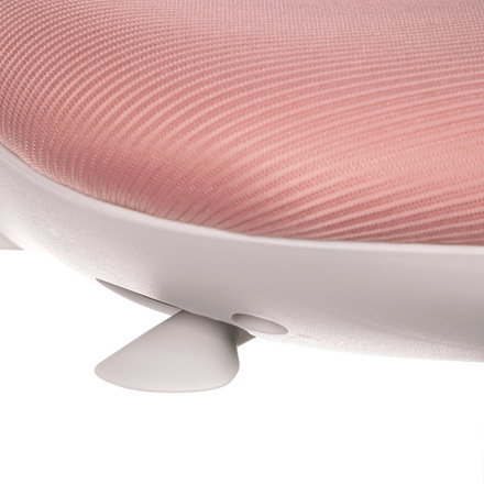 Kancelářská židle Autronic Dětská židle, růžová síťovina, bílý plastový kříž, kolečka na tvrdé podlahy, podpěrka nohou (KA-C806 PINK) (15)