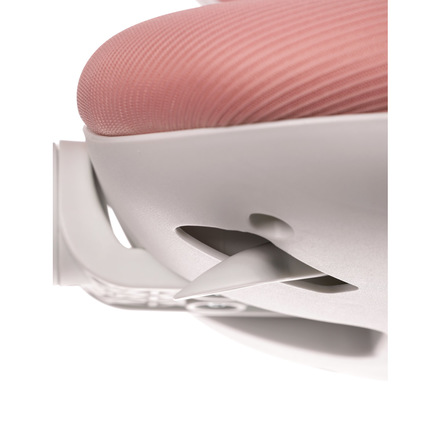 Kancelářská židle Autronic Dětská židle, růžová síťovina, bílý plastový kříž, kolečka na tvrdé podlahy, podpěrka nohou (KA-C806 PINK) (16)