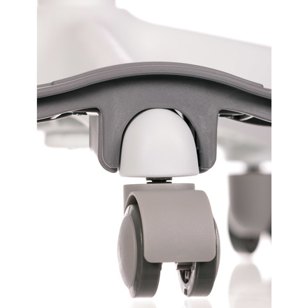 Kancelářská židle Autronic Dětská židle, růžová síťovina, bílý plastový kříž, kolečka na tvrdé podlahy, podpěrka nohou (KA-C806 PINK) (30)