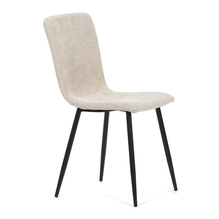 Moderní jídelní židle Autronic Židle jídelní, bílá látka, černý kov (DCL-964 WT2) (11)