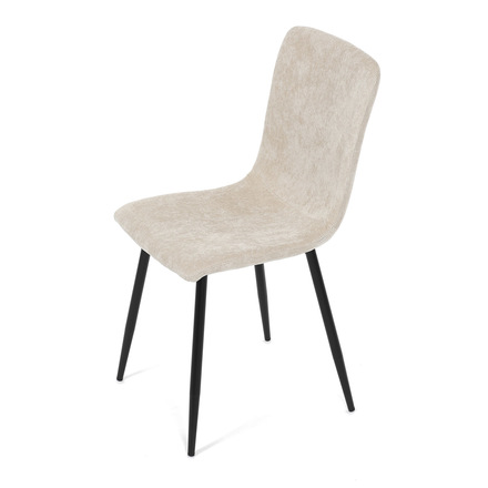 Moderní jídelní židle Autronic Židle jídelní, bílá látka, černý kov (DCL-964 WT2) (14)