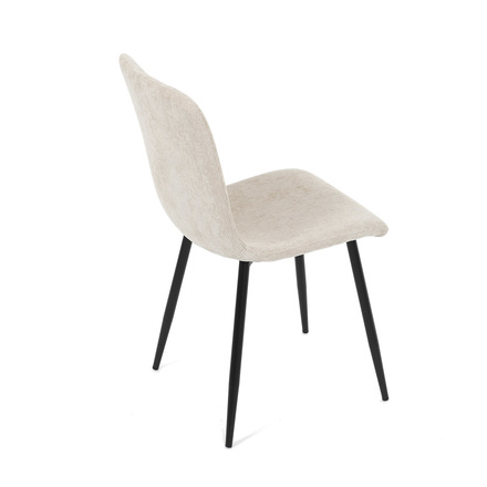 Moderní jídelní židle Autronic Židle jídelní, bílá látka, černý kov (DCL-964 WT2) (20)