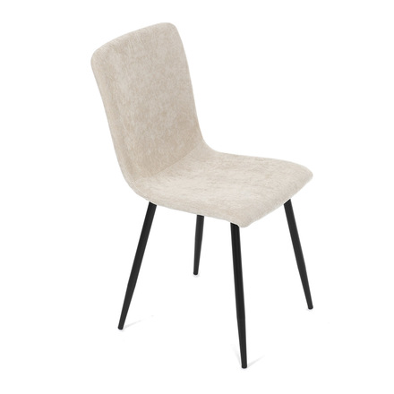 Moderní jídelní židle Autronic Židle jídelní, bílá látka, černý kov (DCL-964 WT2) (22)