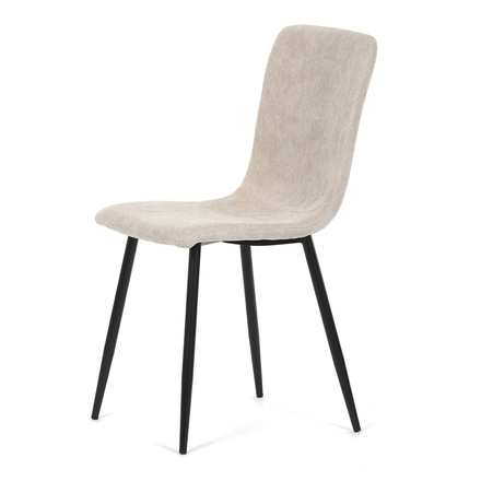 Moderní jídelní židle Autronic Židle jídelní, bílá látka, černý kov (DCL-964 WT2) (3)