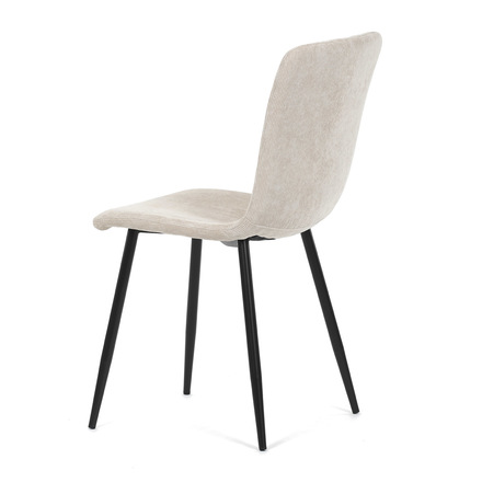 Moderní jídelní židle Autronic Židle jídelní, bílá látka, černý kov (DCL-964 WT2) (5)