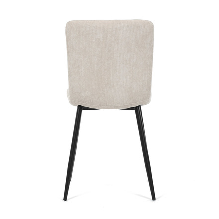 Moderní jídelní židle Autronic Židle jídelní, bílá látka, černý kov (DCL-964 WT2) (7)