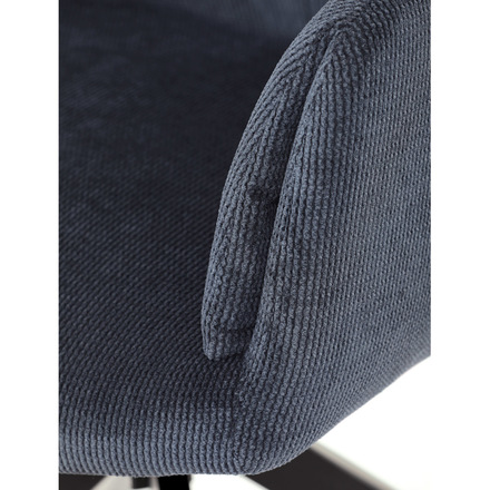 Moderní jídelní židle Autronic Židle jídelní, modrá látka, otočný mechanismus 180°, černý kov (HC-993 BLUE2) (26)