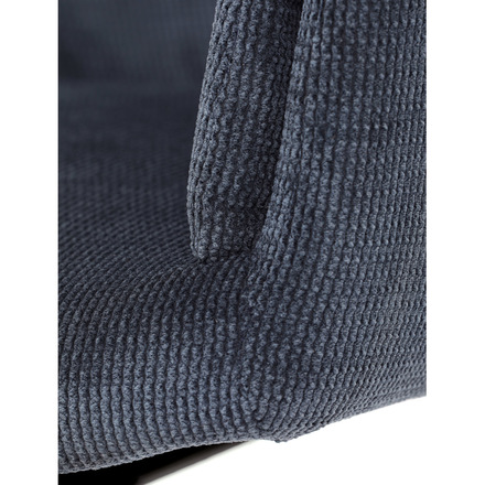 Moderní jídelní židle Autronic Židle jídelní, modrá látka, otočný mechanismus 180°, černý kov (HC-993 BLUE2) (30)