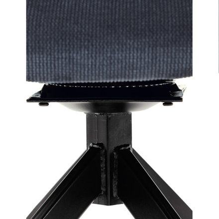 Moderní jídelní židle Autronic Židle jídelní, modrá látka, otočný mechanismus 180°, černý kov (HC-993 BLUE2) (34)