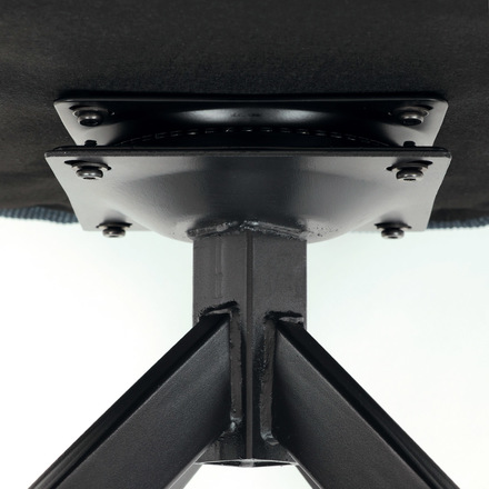 Moderní jídelní židle Autronic Židle jídelní, modrá látka, otočný mechanismus 180°, černý kov (HC-993 BLUE2) (36)