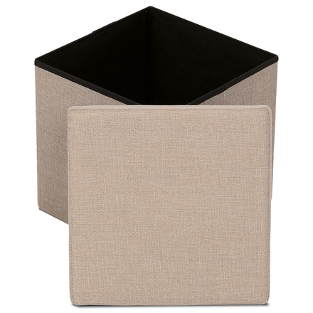 Taburet Autronic Taburet s úložným prostorem, látka krémová (TAB-461 CRM2) (5)