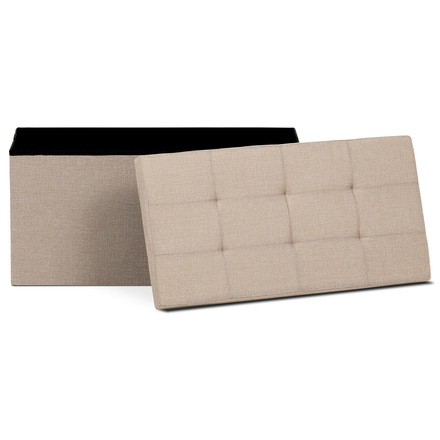 Taburet Autronic Taburet s úložným prostorem, látka krémová (TAB-462 CRM2) (3)