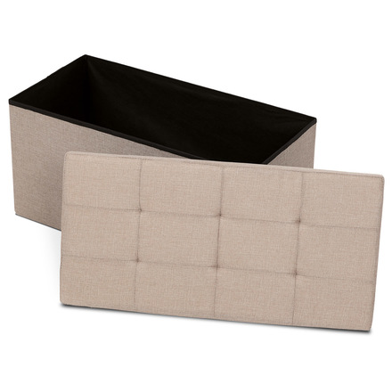 Taburet Autronic Taburet s úložným prostorem, látka krémová (TAB-462 CRM2) (5)