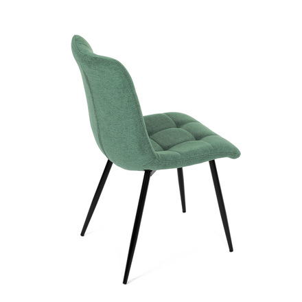 Moderní jídelní židle Autronic Židle jídelní, zelená látka, černé kovové nohy (DCL-193 GRN2) (20)
