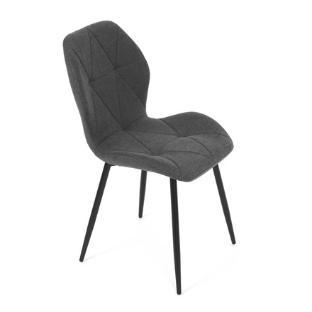 Moderní jídelní židle Autronic Židle jídelní, šedá látka, černé kovové nohy (CT-285 GREY2) (22)
