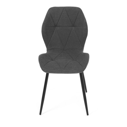 Moderní jídelní židle Autronic Židle jídelní, šedá látka, černé kovové nohy (CT-285 GREY2) (24)