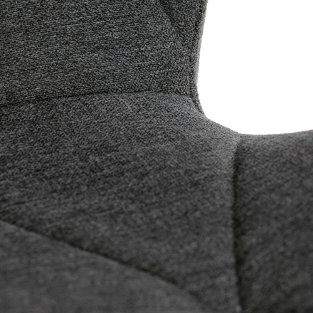 Moderní jídelní židle Autronic Židle jídelní, šedá látka, černé kovové nohy (CT-285 GREY2) (30)