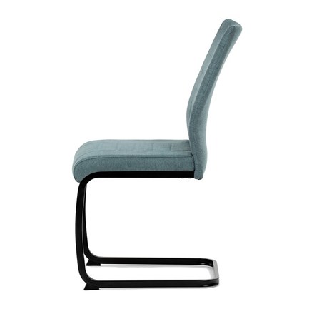 Moderní jídelní židle Autronic Židle jídelní, zelená látka, černé kovové nohy (DCL-438 GRN2) (4)