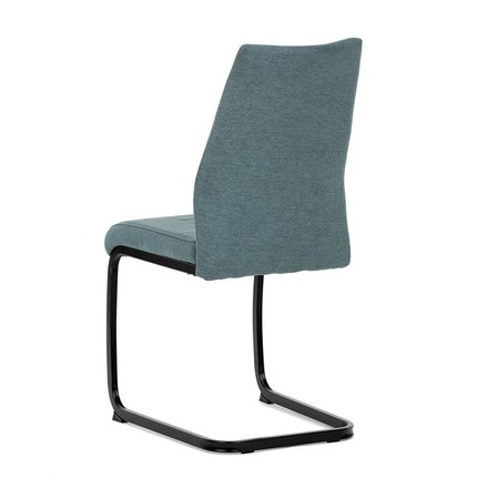 Moderní jídelní židle Autronic Židle jídelní, zelená látka, černé kovové nohy (DCL-438 GRN2) (6)