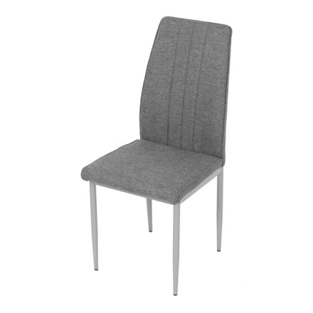 Moderní jídelní židle Autronic Židle jídelní, stříbrná látka, šedé kovové nohy (DCL-379 GREY2) (13)