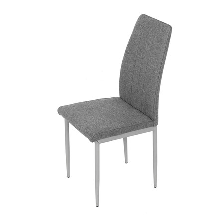 Moderní jídelní židle Autronic Židle jídelní, stříbrná látka, šedé kovové nohy (DCL-379 GREY2) (14)