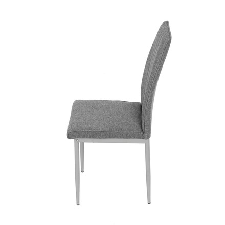 Moderní jídelní židle Autronic Židle jídelní, stříbrná látka, šedé kovové nohy (DCL-379 GREY2) (15)