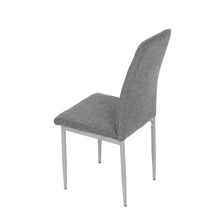 Moderní jídelní židle Autronic Židle jídelní, stříbrná látka, šedé kovové nohy (DCL-379 GREY2) (16)