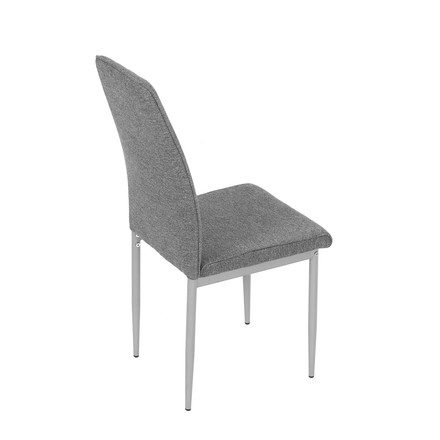 Moderní jídelní židle Autronic Židle jídelní, stříbrná látka, šedé kovové nohy (DCL-379 GREY2) (20)