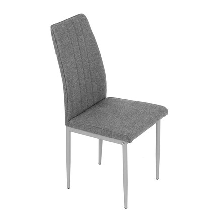 Moderní jídelní židle Autronic Židle jídelní, stříbrná látka, šedé kovové nohy (DCL-379 GREY2) (22)