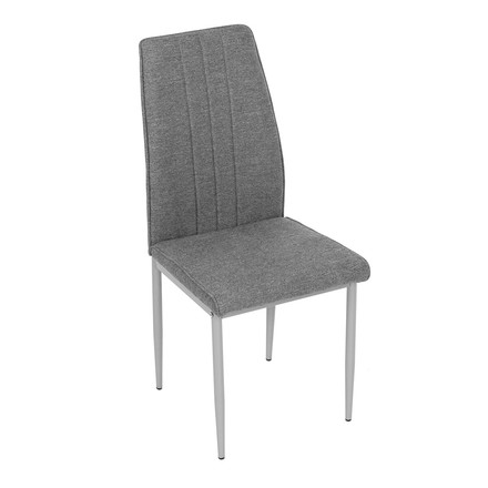 Moderní jídelní židle Autronic Židle jídelní, stříbrná látka, šedé kovové nohy (DCL-379 GREY2) (23)