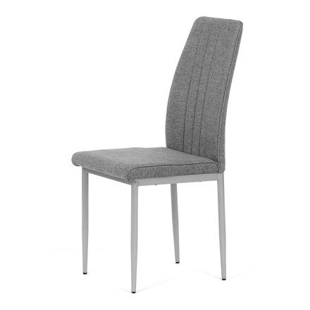Moderní jídelní židle Autronic Židle jídelní, stříbrná látka, šedé kovové nohy (DCL-379 GREY2) (3)