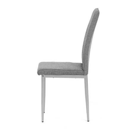 Moderní jídelní židle Autronic Židle jídelní, stříbrná látka, šedé kovové nohy (DCL-379 GREY2) (4)