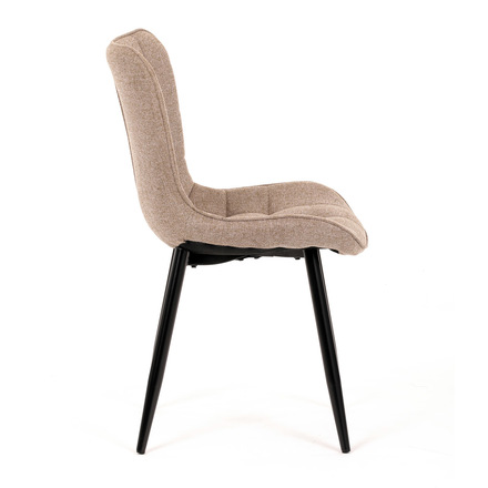 Moderní jídelní židle Autronic Židle jídelní, hnědá látka, černé kovové nohy (HC-462 CRM2) (10)