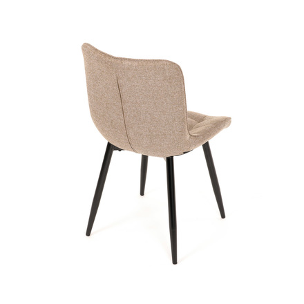 Moderní jídelní židle Autronic Židle jídelní, hnědá látka, černé kovové nohy (HC-462 CRM2) (19)