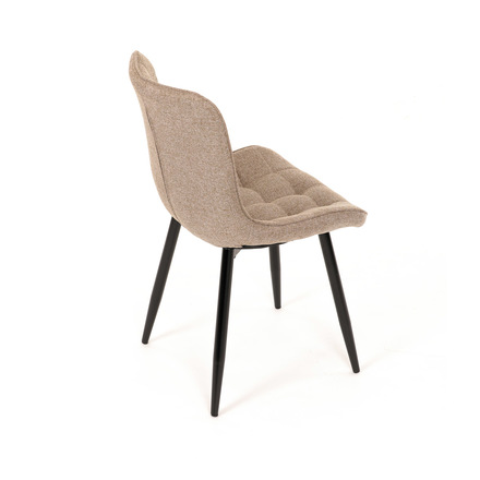 Moderní jídelní židle Autronic Židle jídelní, hnědá látka, černé kovové nohy (HC-462 CRM2) (20)